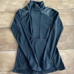 CALIA BY CARRIE UNDERWOOD BLACK ATHLETIC 1/2 ZIP PULLOVER